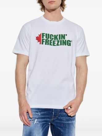 Dsquared2 Mens Cotton T-shirt - White - Size 2XL