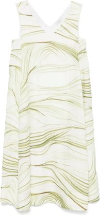 PESERICO Abito midi con stampa - Verde