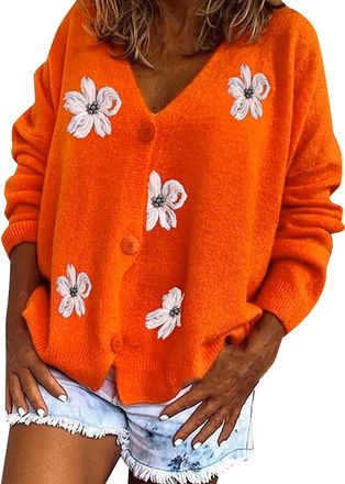 Generic Winter Jumpers for Women Cardigan Single-Breasted Womens Knitwear Womens Soild Womens Cardigan Cashmere Jumpers Ladies Sales Holiday Essentials Autumn