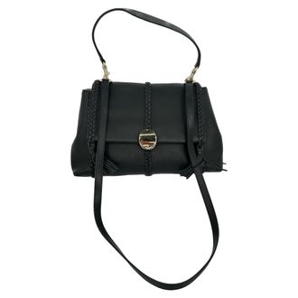 Chlo&eacute; Chlo&eacute; Medium Penelope schoudertas in zwart kalfsleer