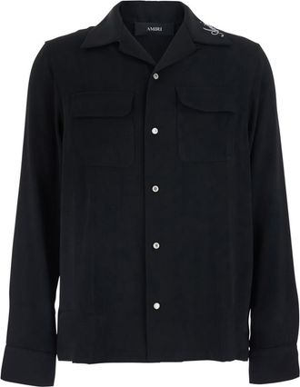 Amiri Black Notched Lapel Shirt