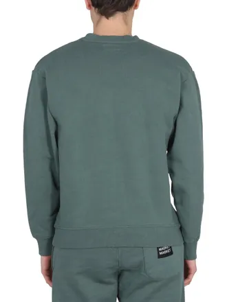 Market Vintage Wash Cross-Neck Sweatshirt - Green