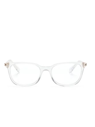 Swarovski crystal-detailing transparent glasses - women - Acetate/Crystal - 52 - Neutrals