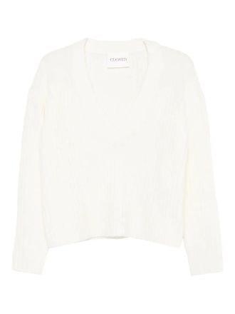 Closed v-neck sweater - women - Wool/Elastane/Polyamide/Alpaca Wool - L - Neutrals