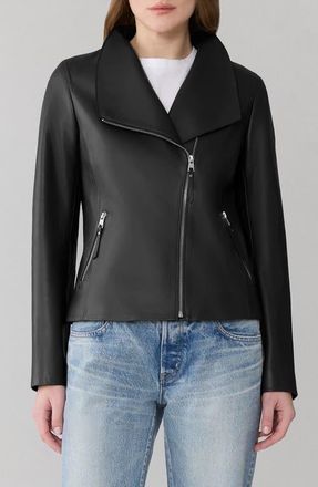 Soia & Kyo Catherine Leather Moto Jacket in Black at Nordstrom, Size X-Small