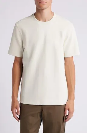 Theory Delroy Double Piqu&eacute; Crewneck T-Shirt in Winter White at Nordstrom Rack, Size Medium