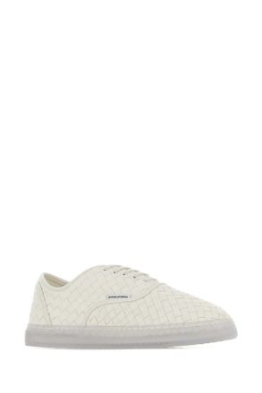 Bottega Veneta Womens White Nappa Leather Serena Sneakers