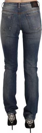 Ermanno Scervino Womens Blue Washed Boot Cut Jeans Cotton