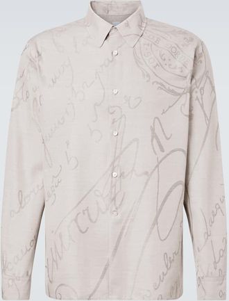 Berluti Printed cotton, wool, and silk shirt