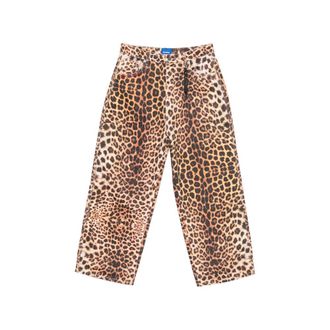 Dagger Leopard-print Wide-leg Jeans