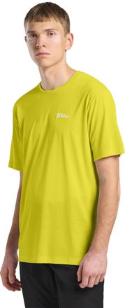 Jack Wolfskin T-Shirt JACK WOLFSKIN VONNAN S/S T M, Herren, Gr. L (52), gr&uuml;n (chartreuse), Obermaterial: 100% POLYESTER, Shirts T-Shirt