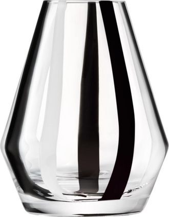 LSA Stripe 5.5-Inch Glass Vase in Black/White at Nordstrom