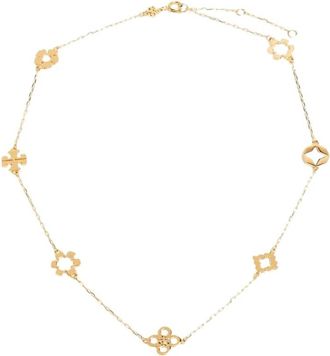 Tory Burch Kira Klaver Bedel Ketting - Dames - Kettingen - Geel - ONE Size - Accessoires