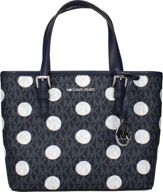 Michael Kors Jetset Travel Damess Handtasstof Blauw/Marineblauw