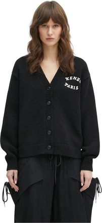 Kenzo Verdy Market Geborduurd Vest - Dames - Vesten - Zwart - S - Katoen - Truien & Vesten