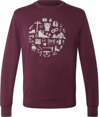 super.natural Well Equipped Crew Merinoshirt f&uuml;r Herren | lila/rot