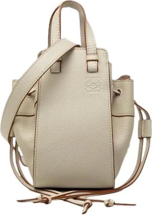 Loewe Pre-owned Hammock Satchel - Dames - Vintage Tas - Beige - ONE Size - Leer - Vintage