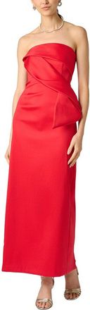 Aidan Mattox Stretch Mikado Long Dress