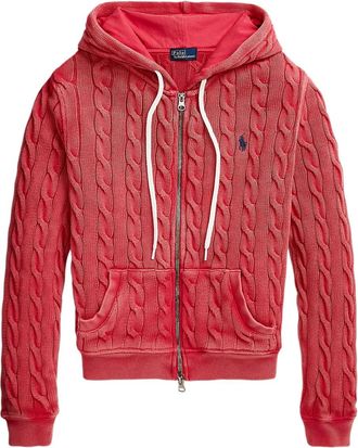Polo Ralph Lauren Felpa in cotone con zip - Rosso