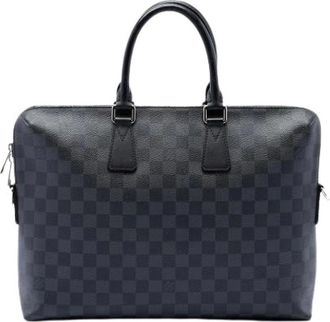 Louis Vuitton Pre-owned Porte Documents Jour - Heren - Pre-owned - Zwart - Maat: ONE Size Leer