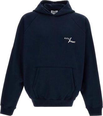 A.P.C. Navy Blue Hood Sweatshirts