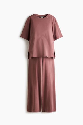 H&M MAMA Before & After 2-teiliges Set - Dunkles Mattrosa