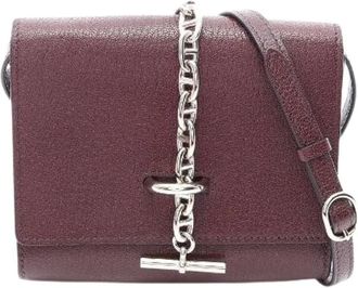 Herm&egrave;s Borsa a spalla Pre-owned Chaine dAncre To Go Compact in pelle Chevre - - Pre-owned - Donna - Rosso - ONE SIZE
