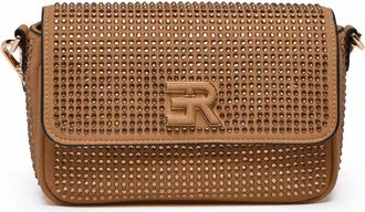 Ermanno Scervino Verly Rhinestone-Embellished Shoulder Bag With Clip Closure