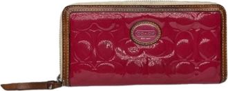 Coach Pre-owned Canvas Portemonnee - Dames - Vintage Accessoires - Rood - ONE Size - Vintage
