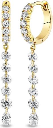 Logan Hollowell 18K yellow gold diamond hoop earrings