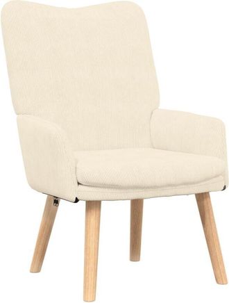 vidaXL Relaxing Chair Cream 63 x 67 x 94 cm Fabric Vidaxl