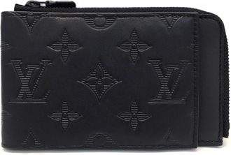 Louis Vuitton Monogram Shadow Black Noir Monogram Shadow Wallet (Bi-Fold) (Pre-Owned)