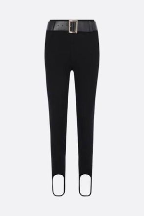 Self Portrait Black Knit Stirrup Leggings