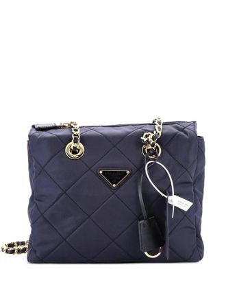 Prada Re-Edition 1995 Chain Quilted Re-Nylon Small tote bag - Blu