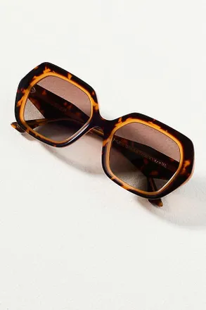 I-SEA Colorblock Geo Retro Sunglasses