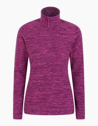 Mountain Warehouse Womens Mountain Warehouse Womens/Ladies Snowdon Melange Fleece Top - Purple - Size: 24