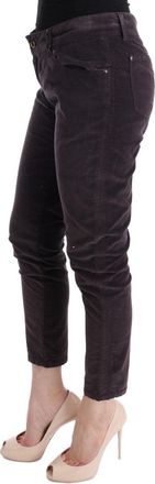 Ermanno Scervino Womens Brown Cotton Cropped Casual Pants