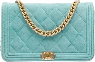 Chanel Pre-owned Wallet on Chain - Dames - Vintage Schoudertas - Blauw - ONE Size - Vintage