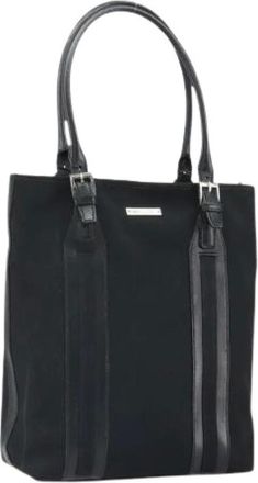 Gucci Pre-owned Tote Bags, female, Black, Size: ONE SIZE Pre-owned Canvas gucci-bags