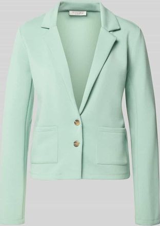 Christian Berg Sweatblazer mit Taschen und Revers in Mint, Gr&ouml;&szlig;e XXL