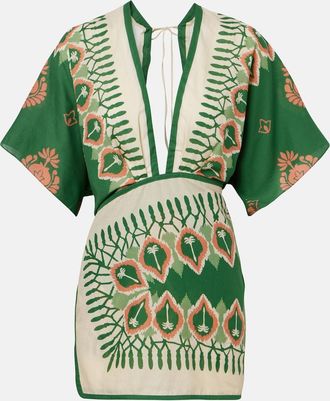 Johanna Ortiz Printed cotton minidress