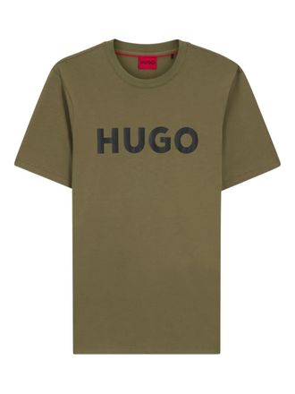 HUGO BOSS logo-print T-shirt - men - Cotton - S - Green