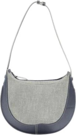 Loewe Pre-owned Canvas Shoulder Bag - Dames - Vintage Schoudertas - Grijs - ONE Size - Leer - Vintage