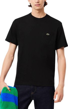 Lacoste Chest Pocket Cotton T-Shirt Black (UK, Alpha, XL, Regular, Regular, Black)