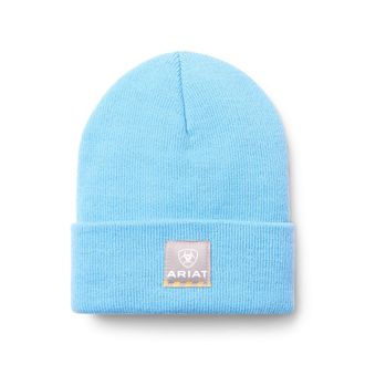Ariat Womens Rebar Beanie Hat in Carolina Blue, Size OS, by Ariat