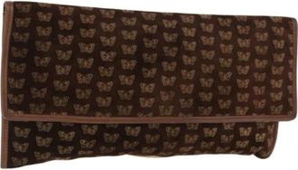 Bottega Veneta Pre-owned Clutches, female, Brown, Size: ONE SIZE Pre-owned Suede Clutch