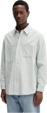 Kenzo Workwear Shirt - Heren - Casual Overhemden - Blauw - L - Katoen - Overhemden