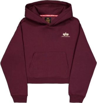 Alpha Industries Alpha Industries, Hoodies, female, Red, Size: XS Basic Small Logo Hoodie