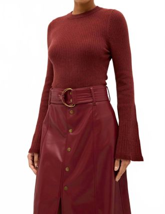 Marie Oliver Carrey Top In Rust
