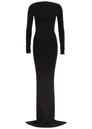 Rick Owens Temple Panelled Stretch-tulle Gown - Black - 38 (UK6 / XS)